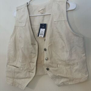Universal Thread Off-White Button-Up Vest